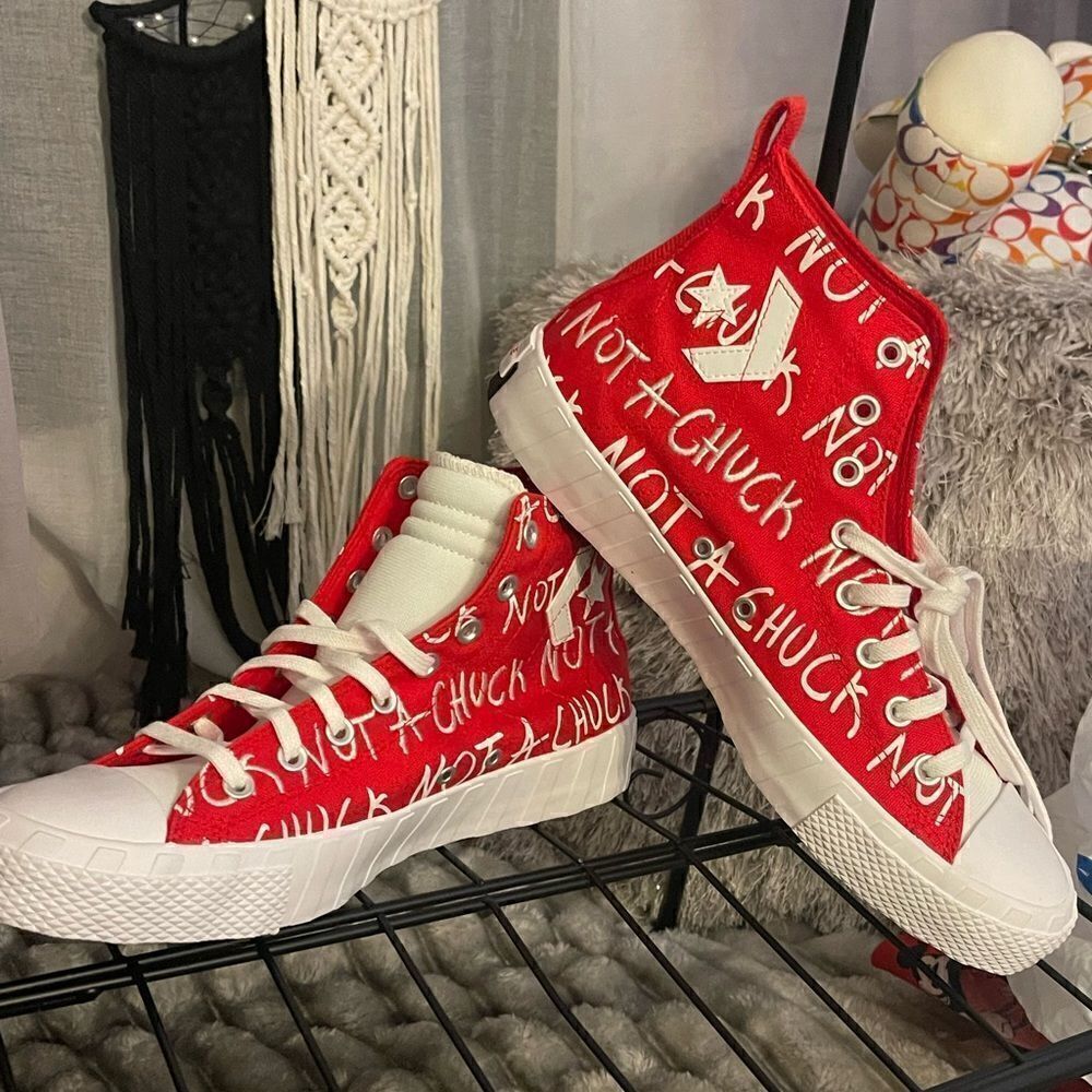 Converse Chuck Taylor All-Star 70 Hi Grid Jw Anderson Red White Logo Mens 10